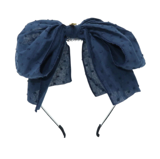 Heirlooms Swiss Dot Headband - Navy