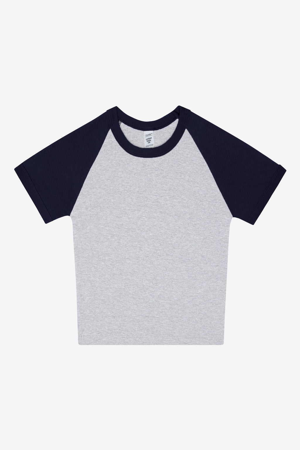 43077 - Baby Rib Short Sleeve Cropped Raglan
