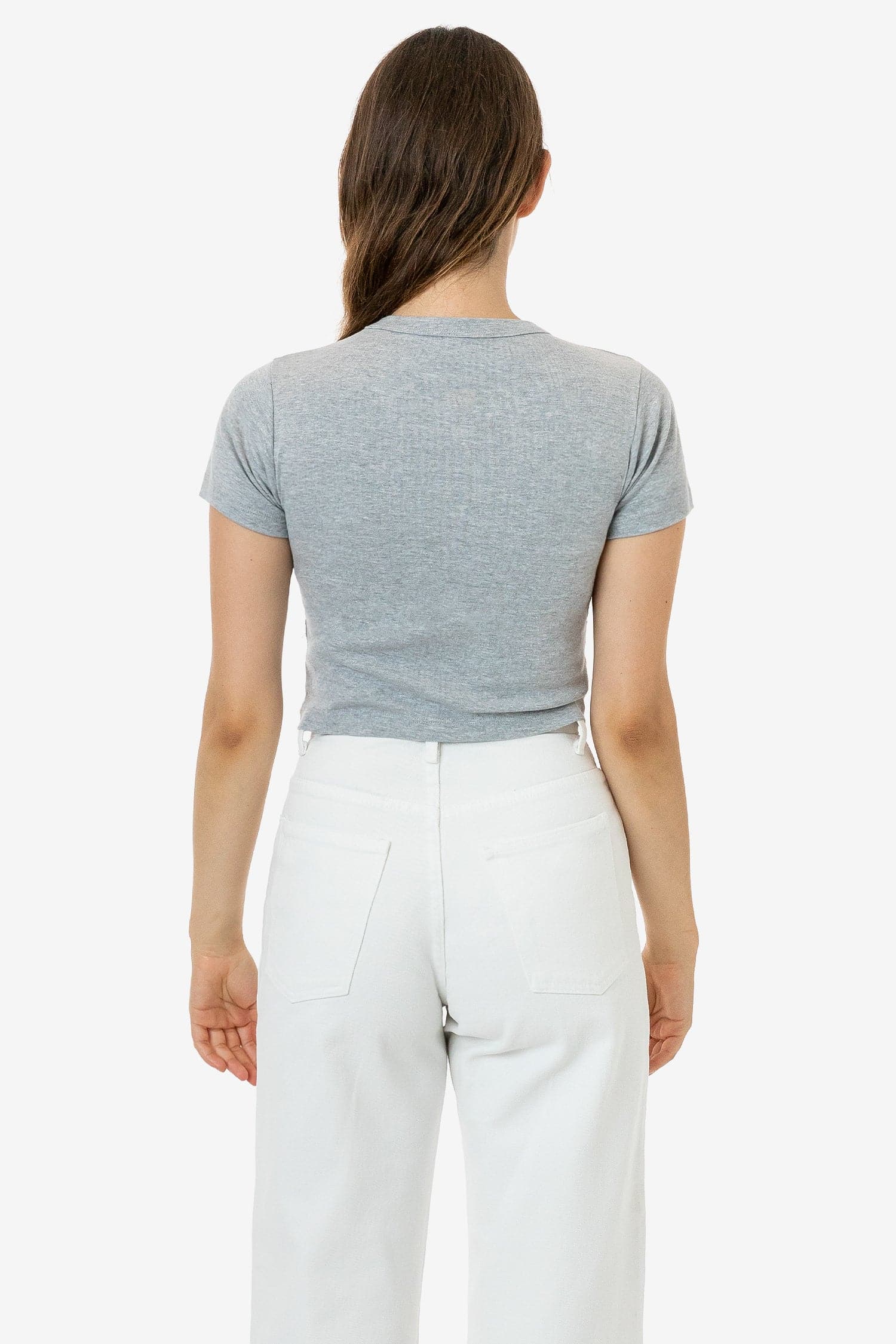 4325 - Baby Rib Short Sleeve Crop Tee