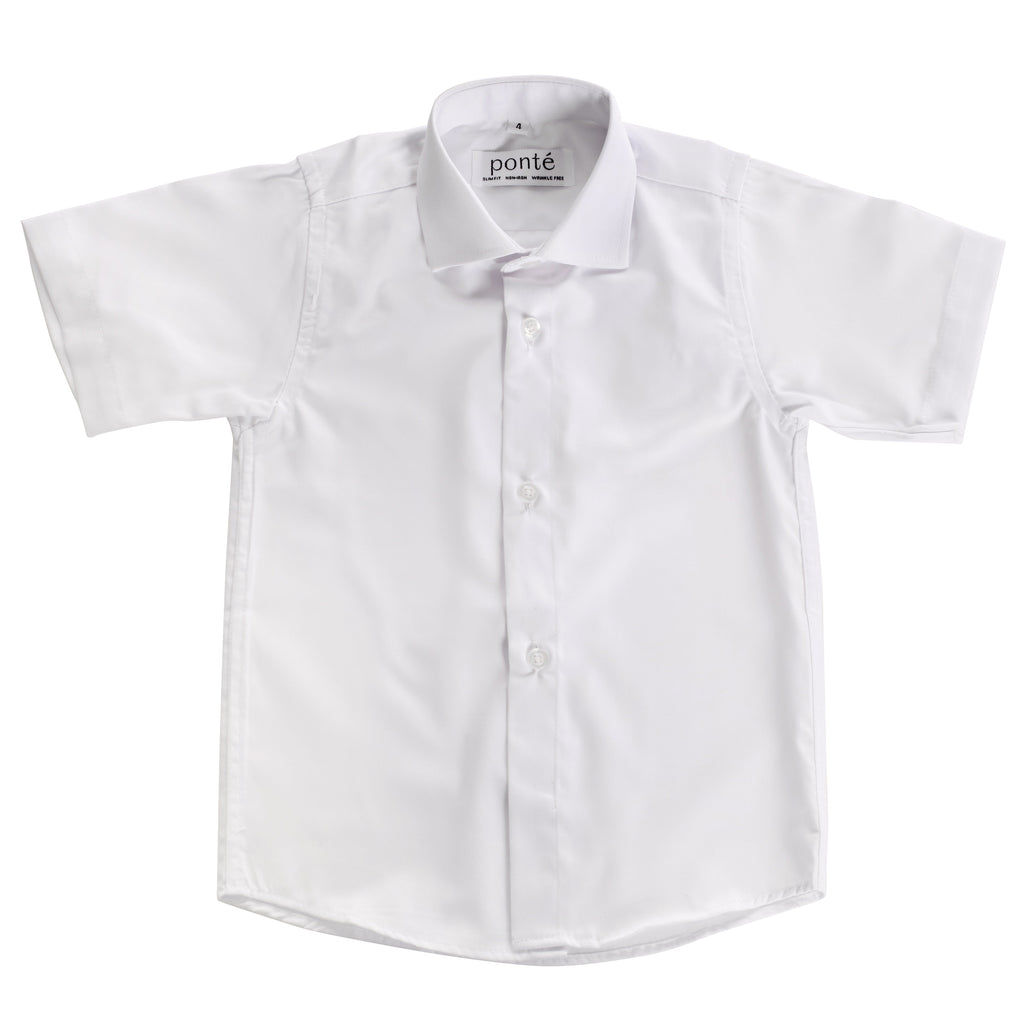 Ponte Kids Short Sleeve Shirt - White