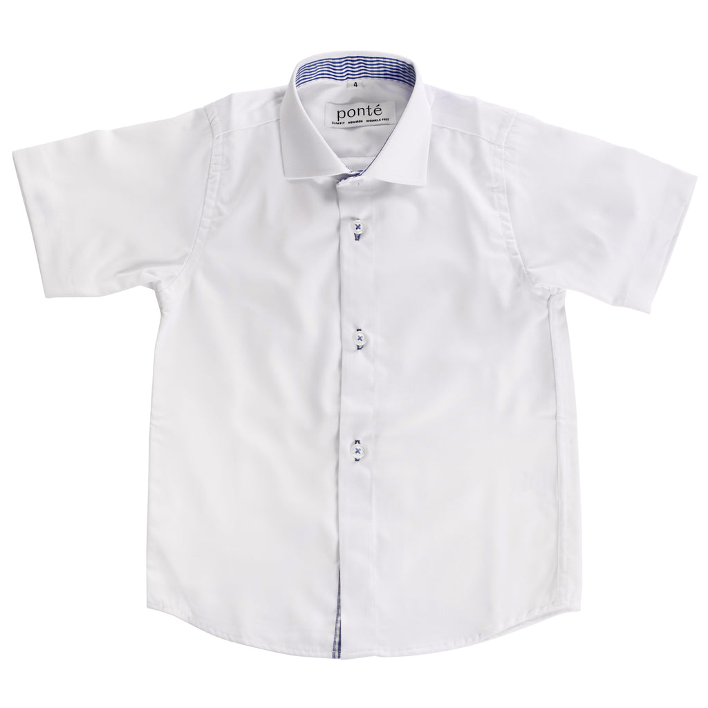 Ponte Kids Short Sleeve Shirt - Gingham