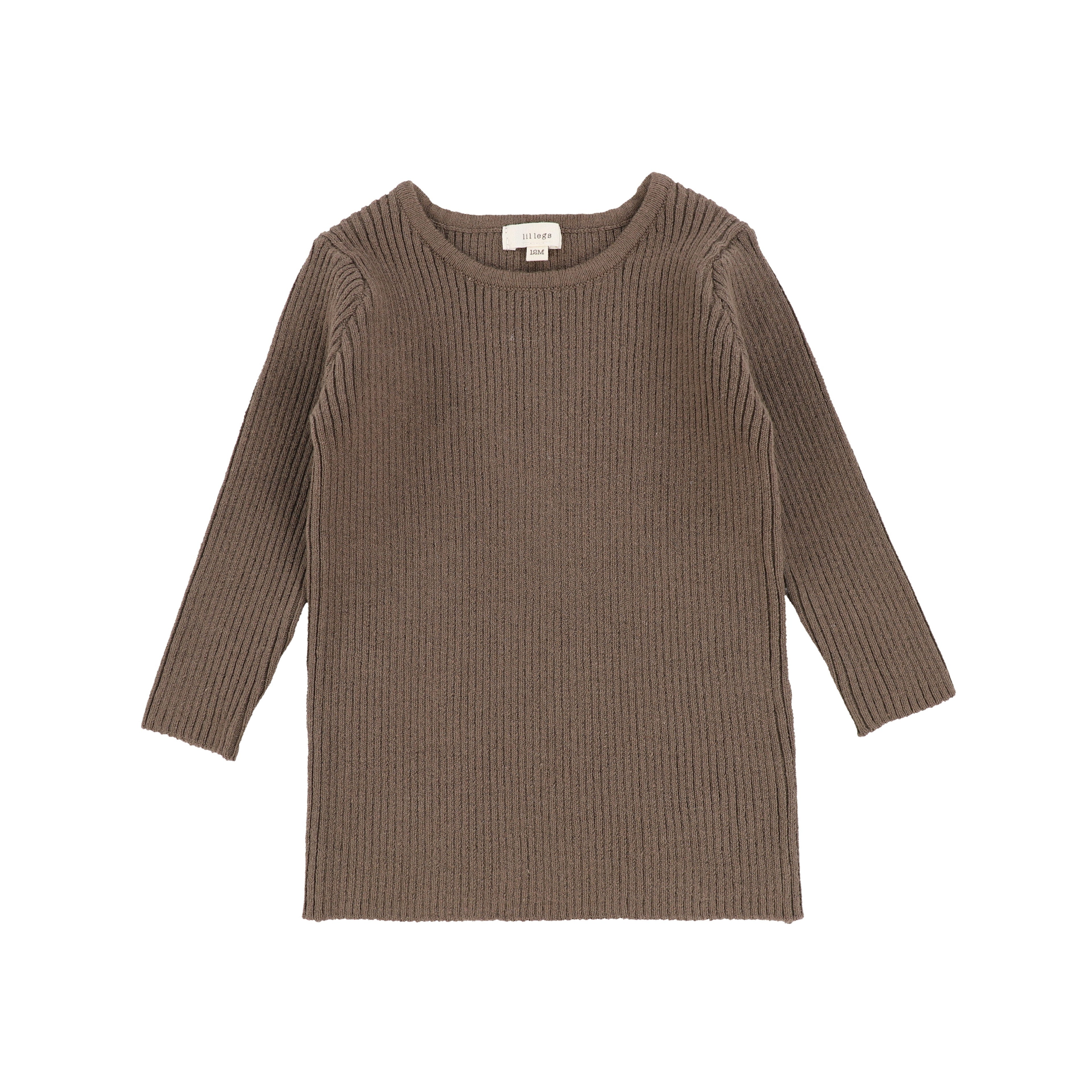 Lil Legs Knit Crewneck Sweater - Cocoa