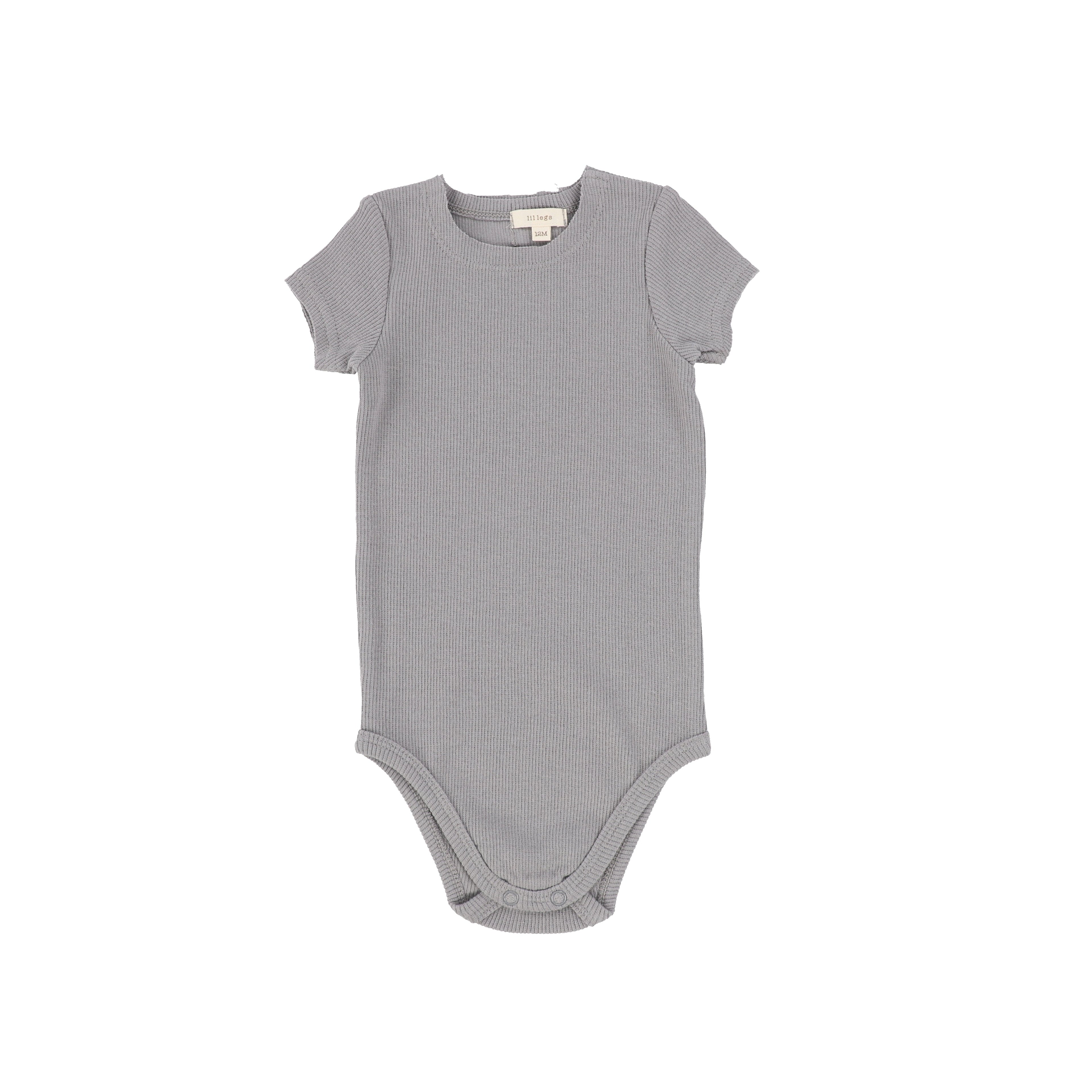 Lil Legs Ribbed Onesie - Dark Grey