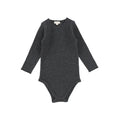 Lil Legs Ribbed Crewneck Onesie - Heather