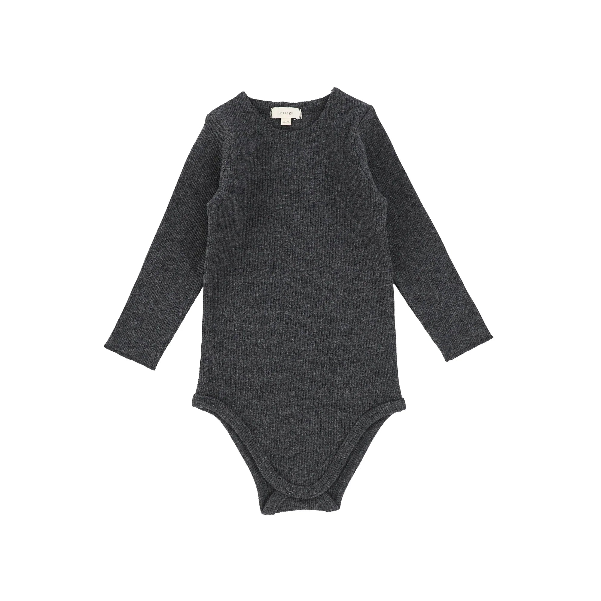Lil Legs Ribbed Crewneck Onesie - Heather