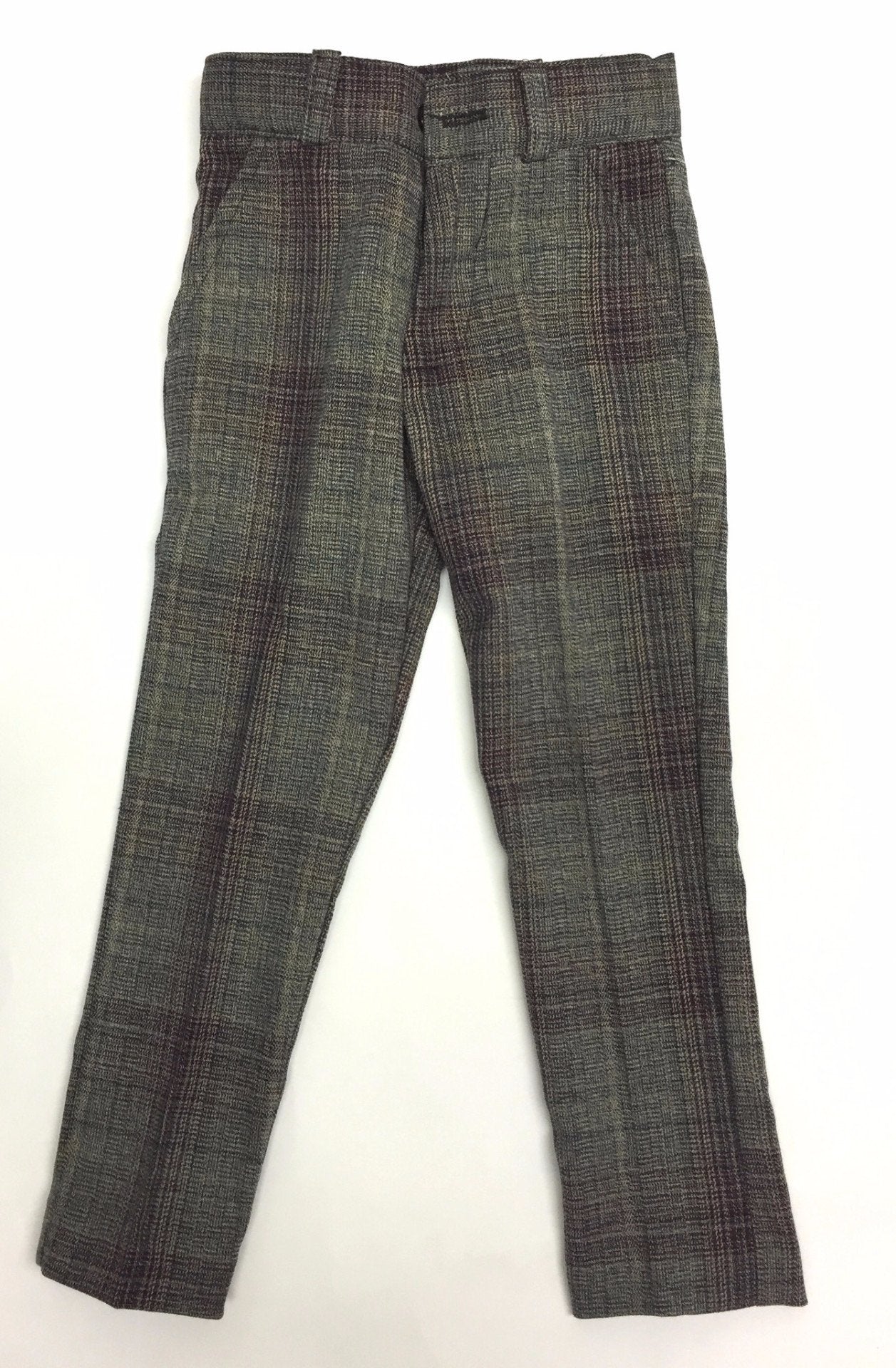 Moe & Dave Grey Plaid Skinny Pants