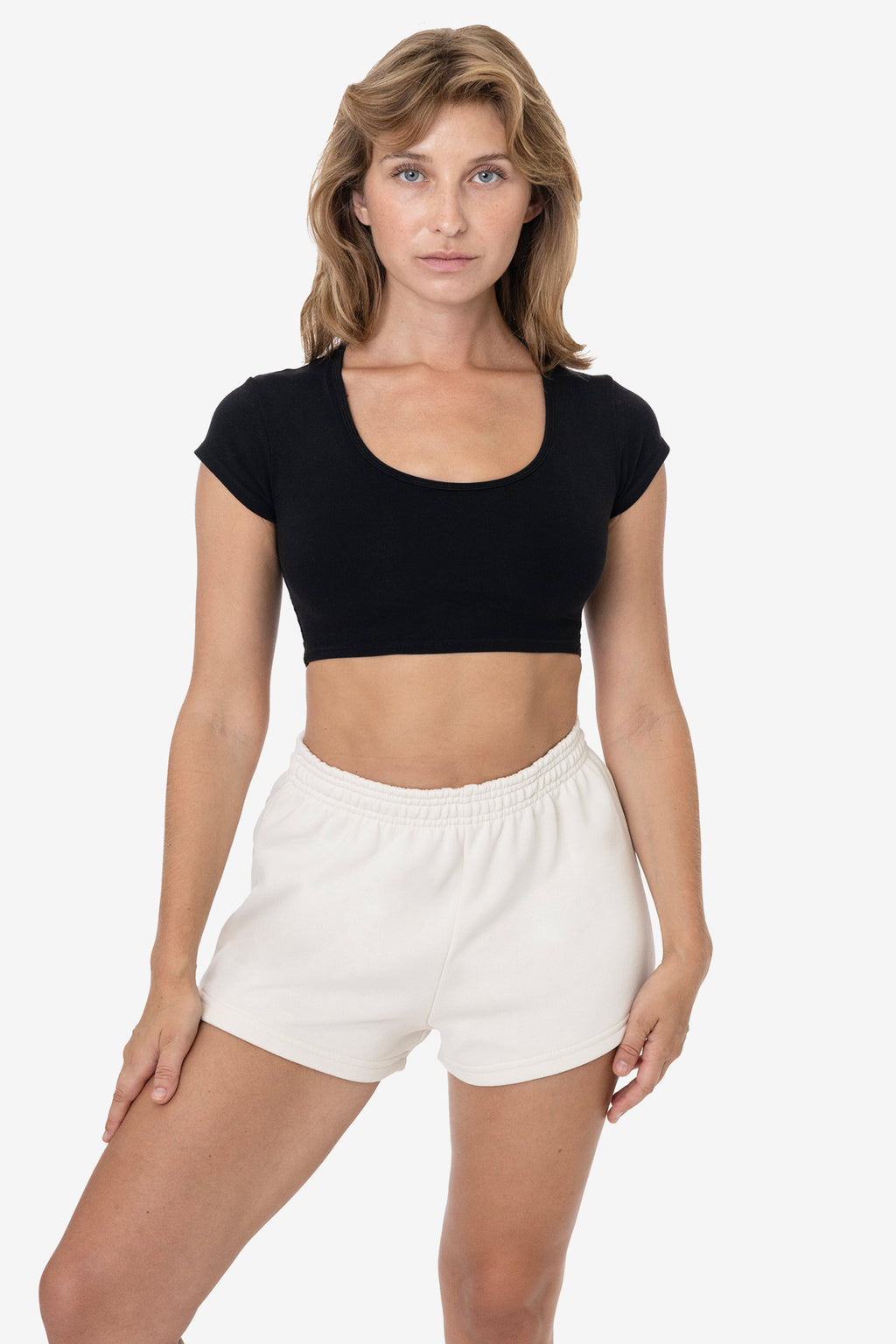 MWF314 - 10 oz. Mid-Weight Poly Cotton Fleece Short Shorts