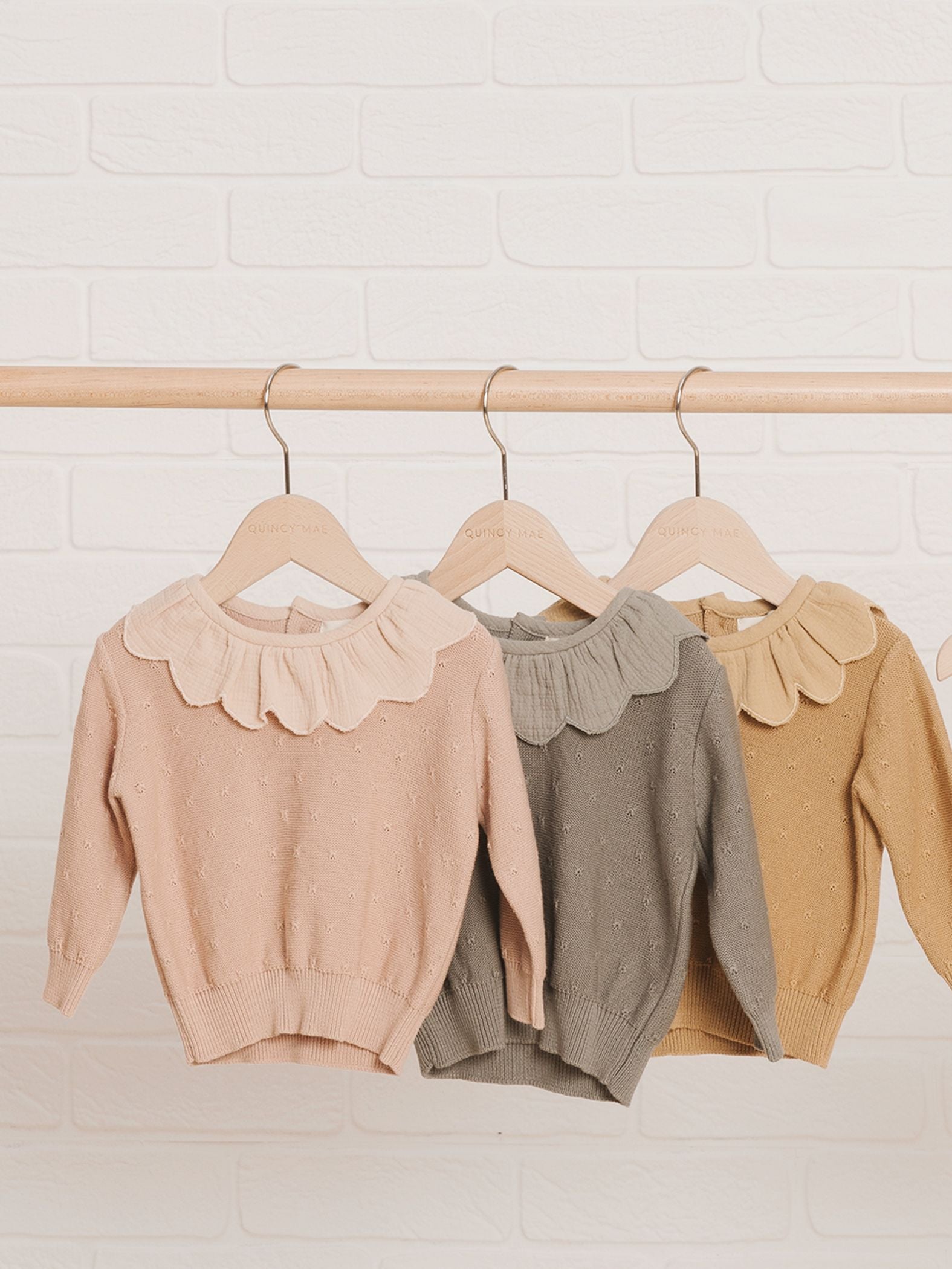 Quincy Mae Petal Knit Set - Honey