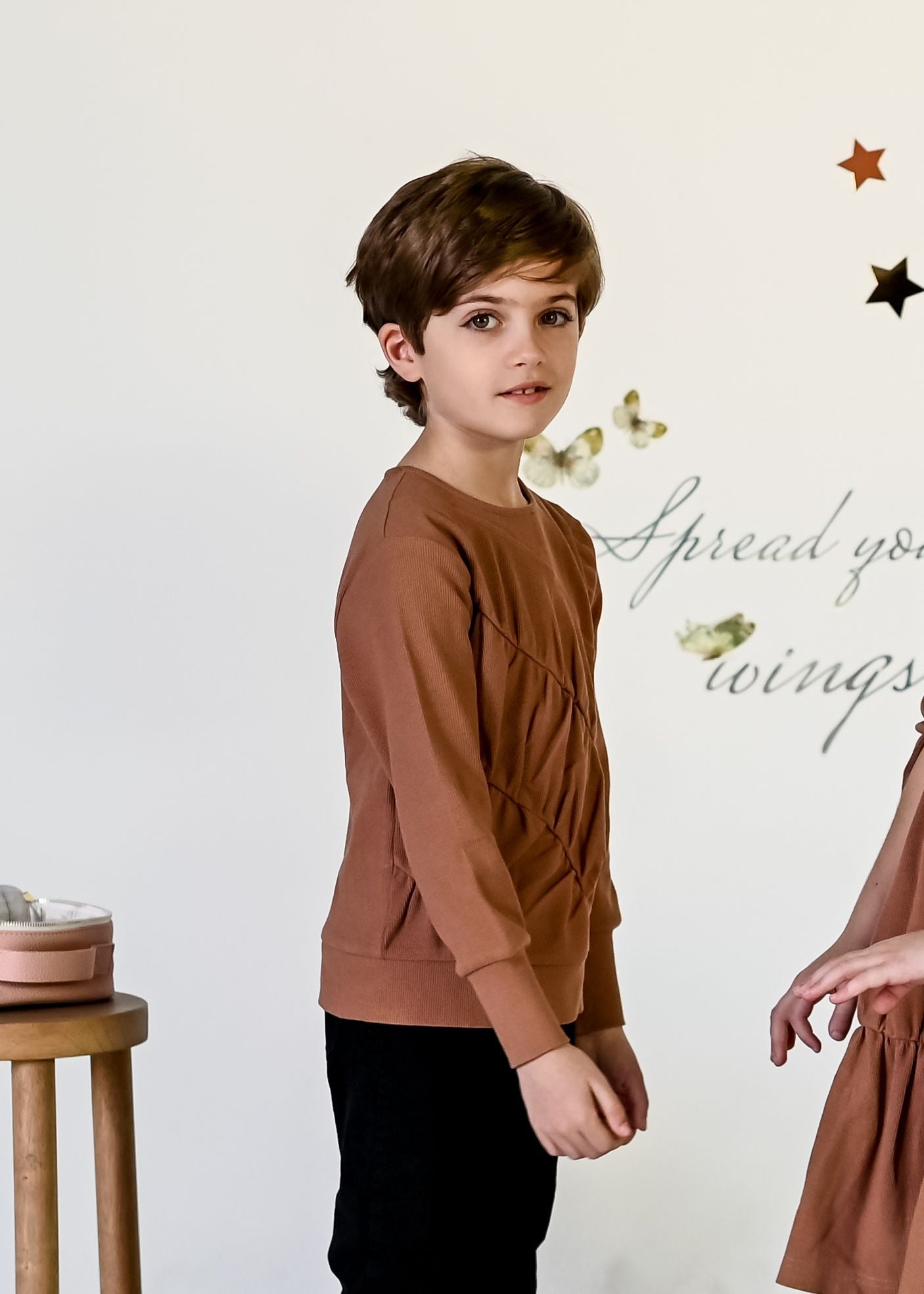 Teela Rib Tiered Top - Camel