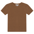 Elle & Boo Girls Knit Top - Peanut