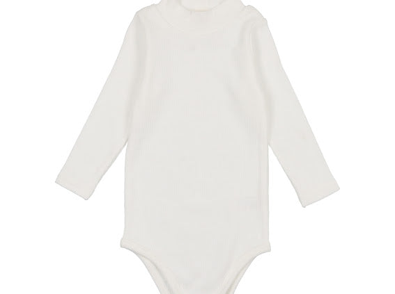 Lil Legs Ribbed Crewneck Onesie - Winter White