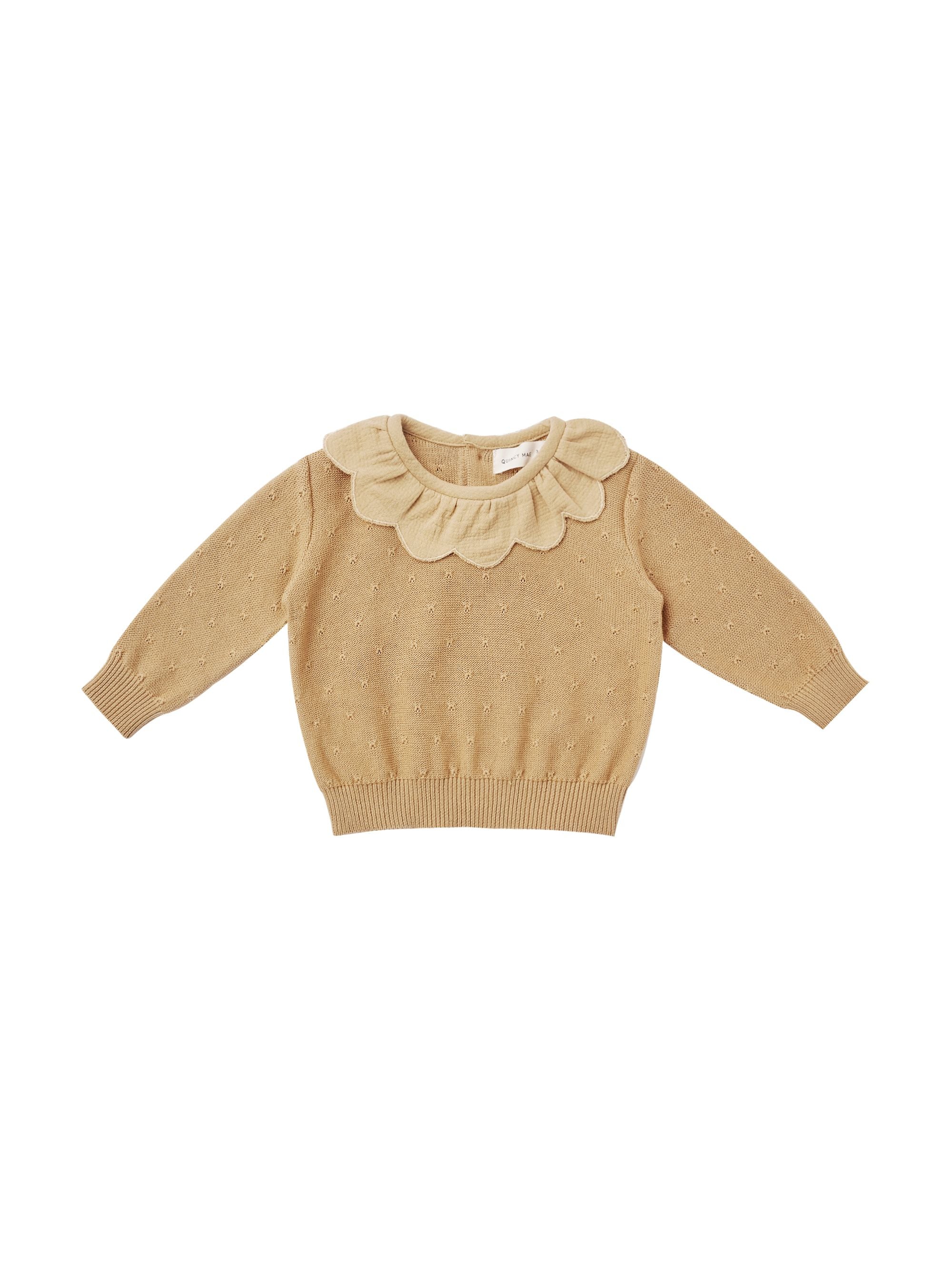 Quincy Mae Petal Knit Set - Honey