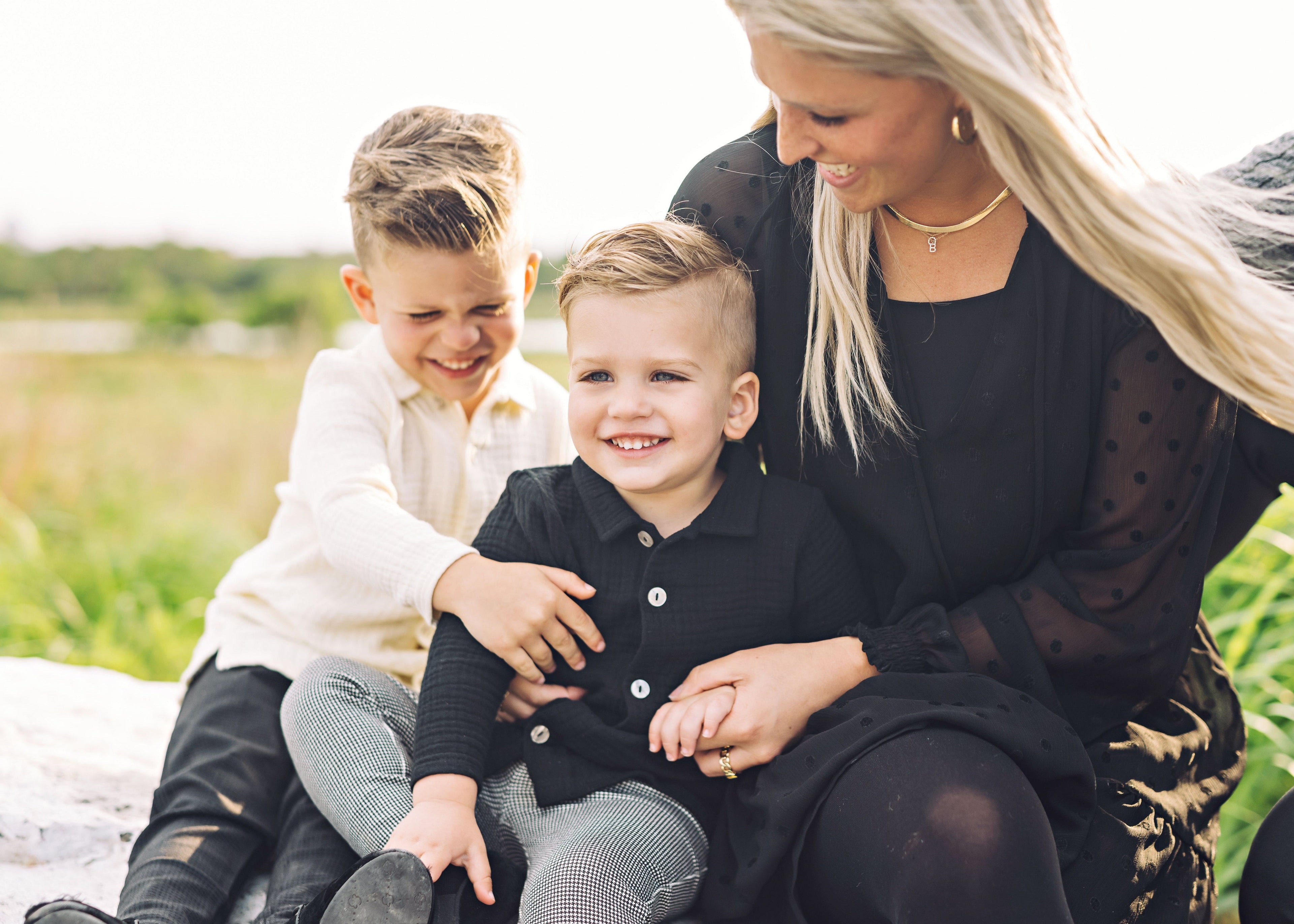 Analogie by Lil Legs Muslin Button Down Shirt - Black