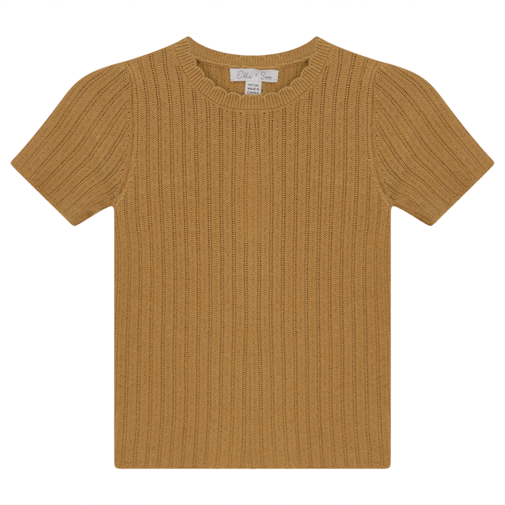 Elle & Boo Girls Knit Top - Dijon