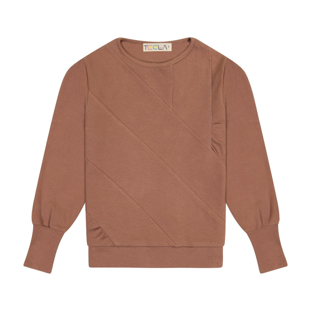 Teela Rib Tiered Top - Camel