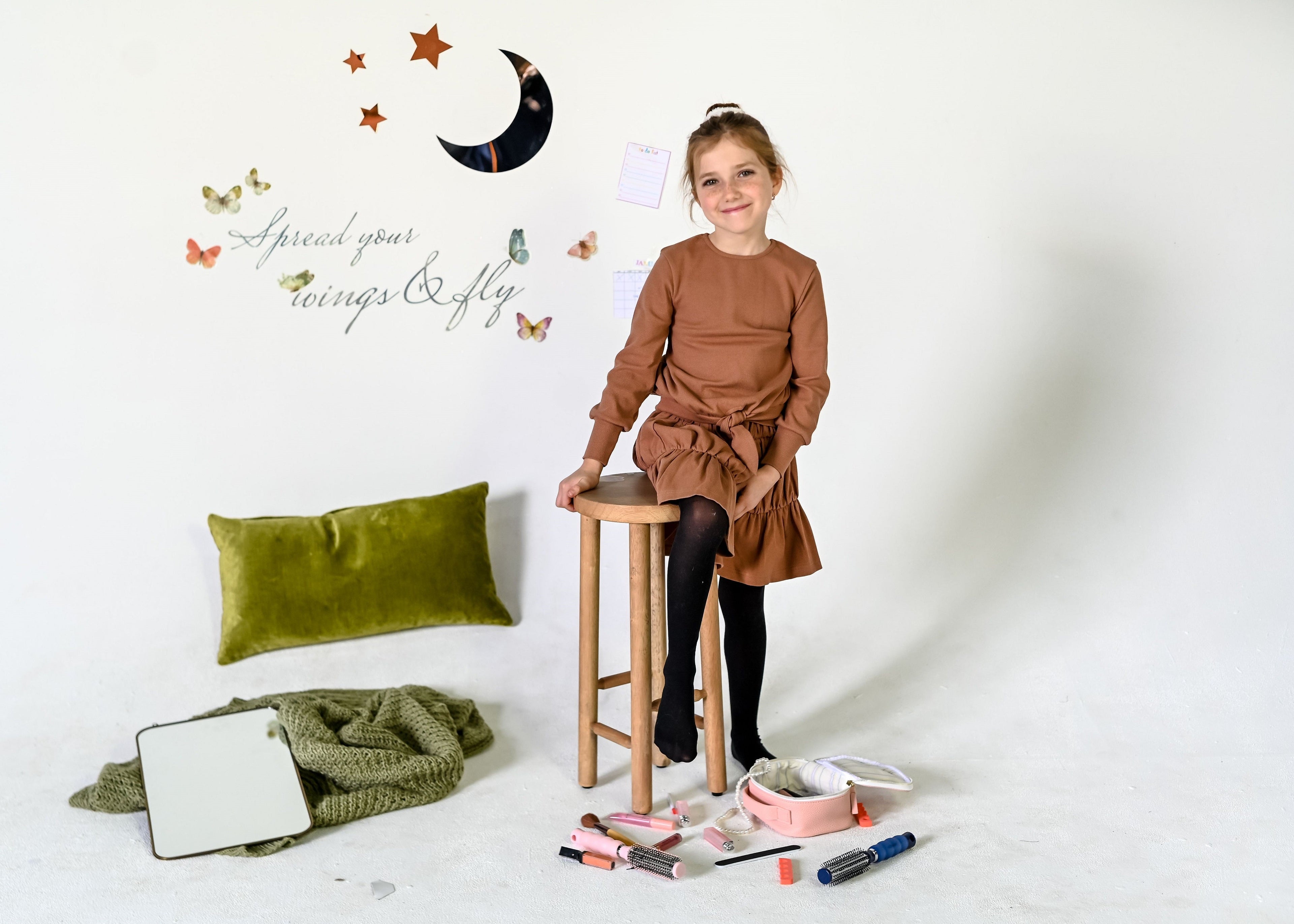 Teela Rib Tiered Skirt - Camel